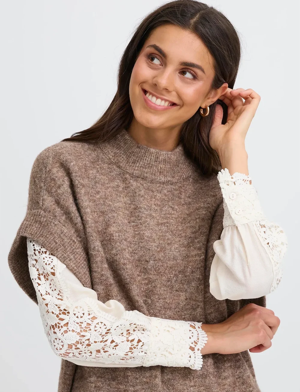 Fransa - FRSANNY VE 1 - gestrickte westen - cocoa melange - 5