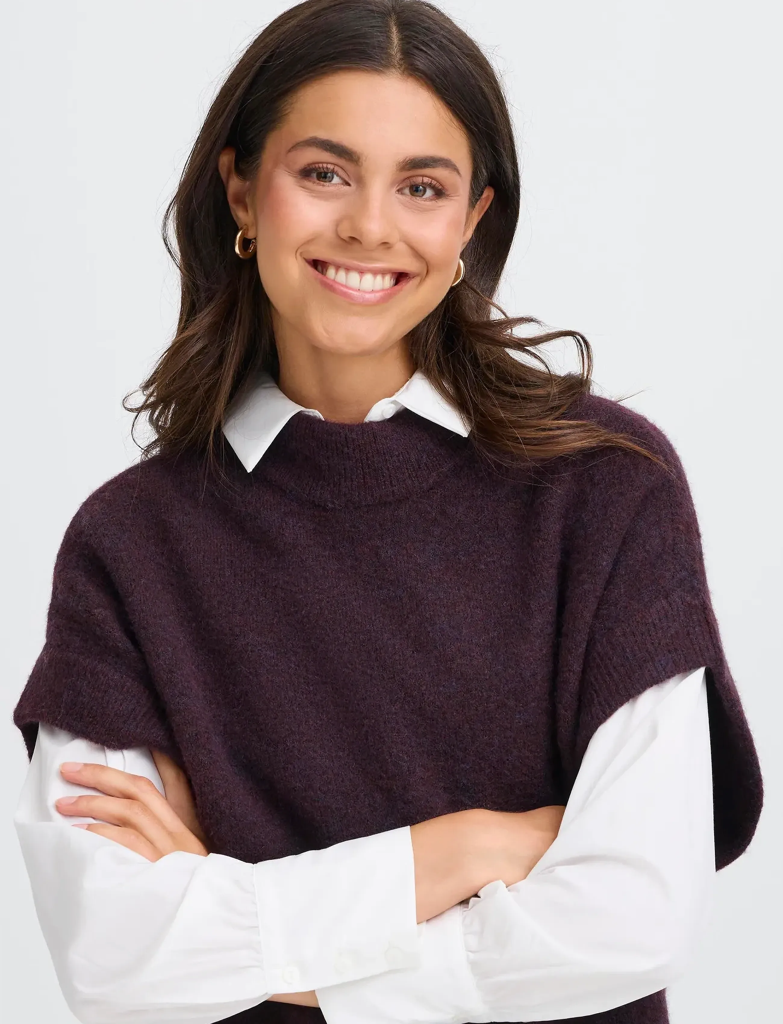 Fransa - FRSANNY VE 1 - knitted vests - fudge melange - 5