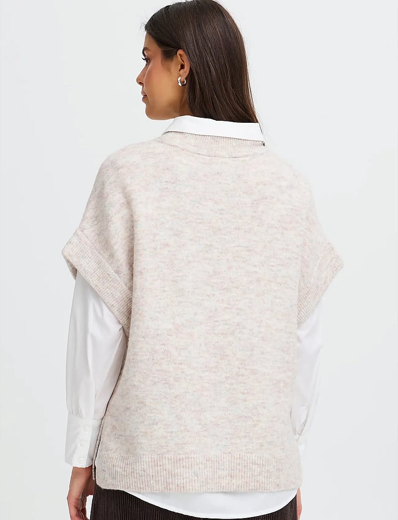 Fransa - FRSANNY VE 1 - stickade västar - oatmeal melange - 4