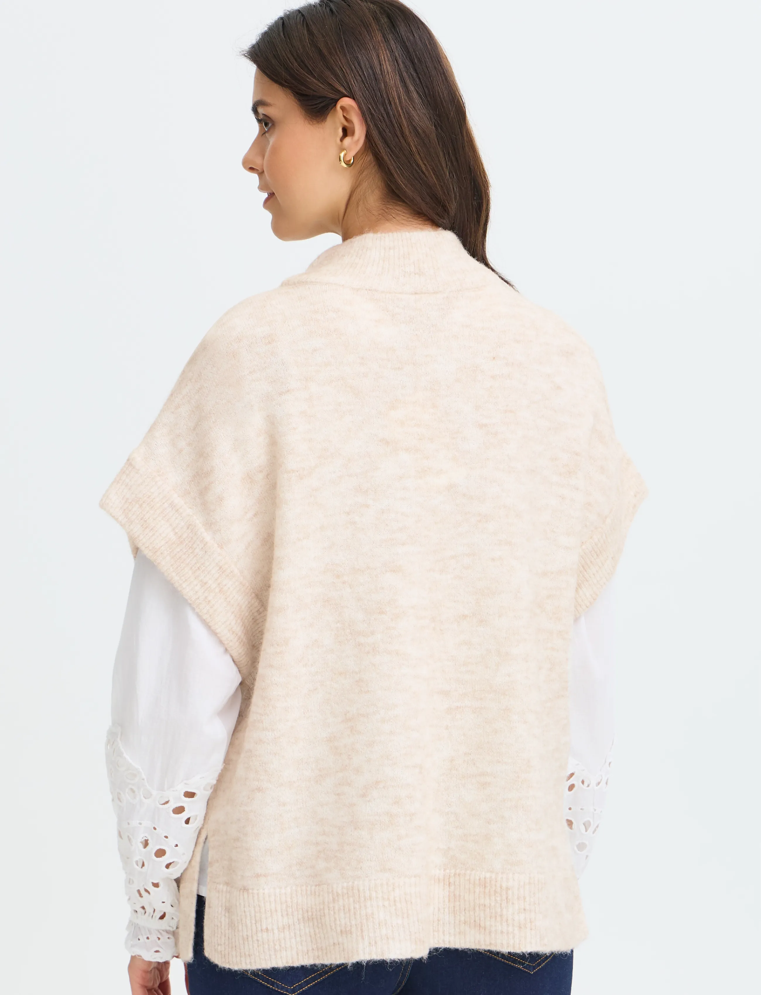 Fransa - FRSANNY VE 1 - strickwesten - oatmeal melange - 4