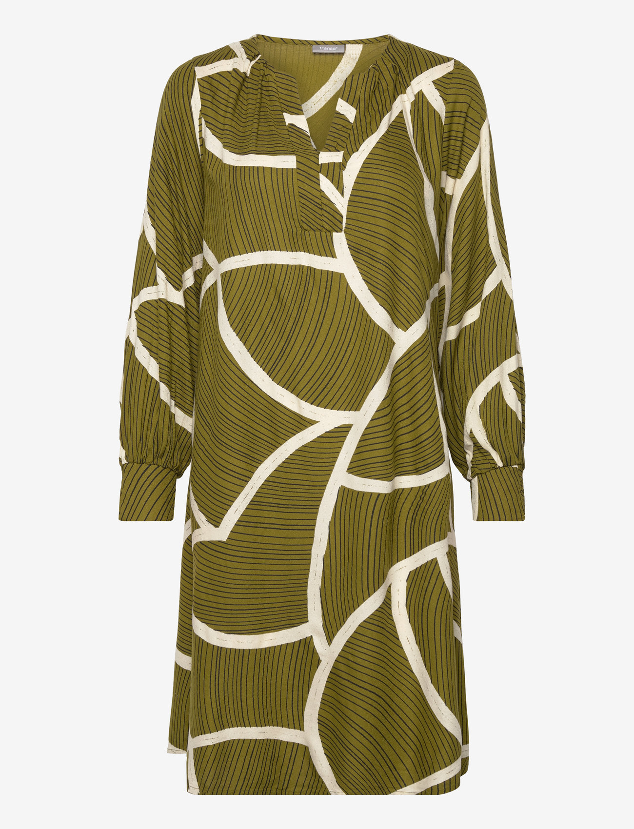 Fransa - FRGITA DR 2 - midiklänningar - golden cypress mix ma 23 lines - 0