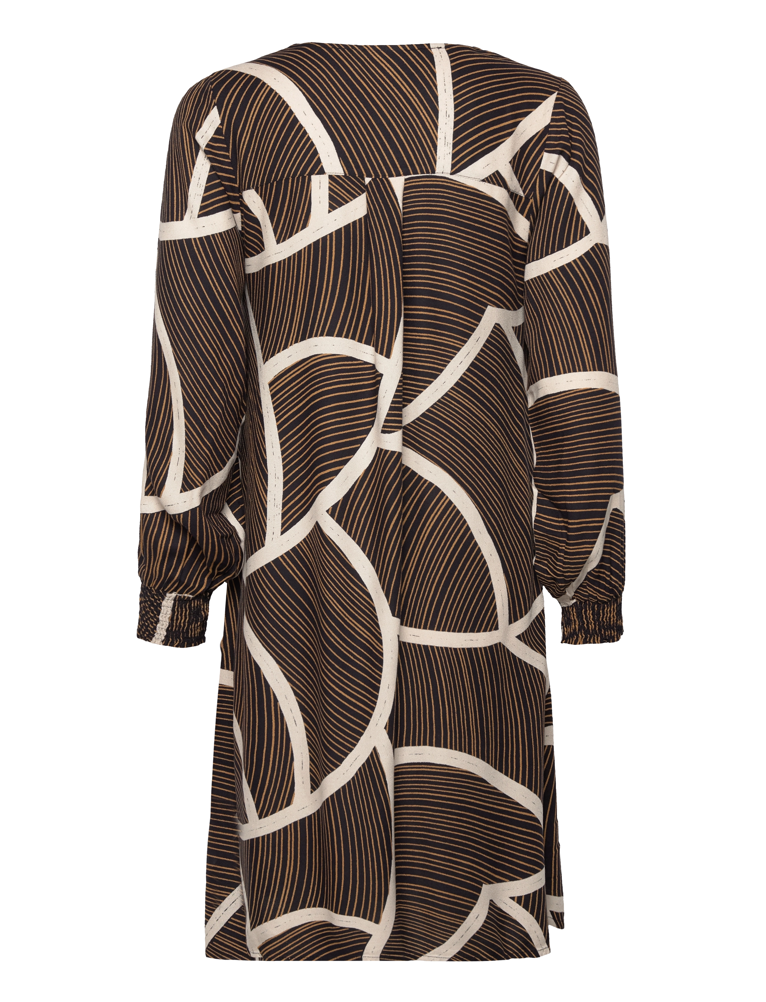 Fransa - FRGITA DR 2 - midikleider - black mix ma23 lines - 1