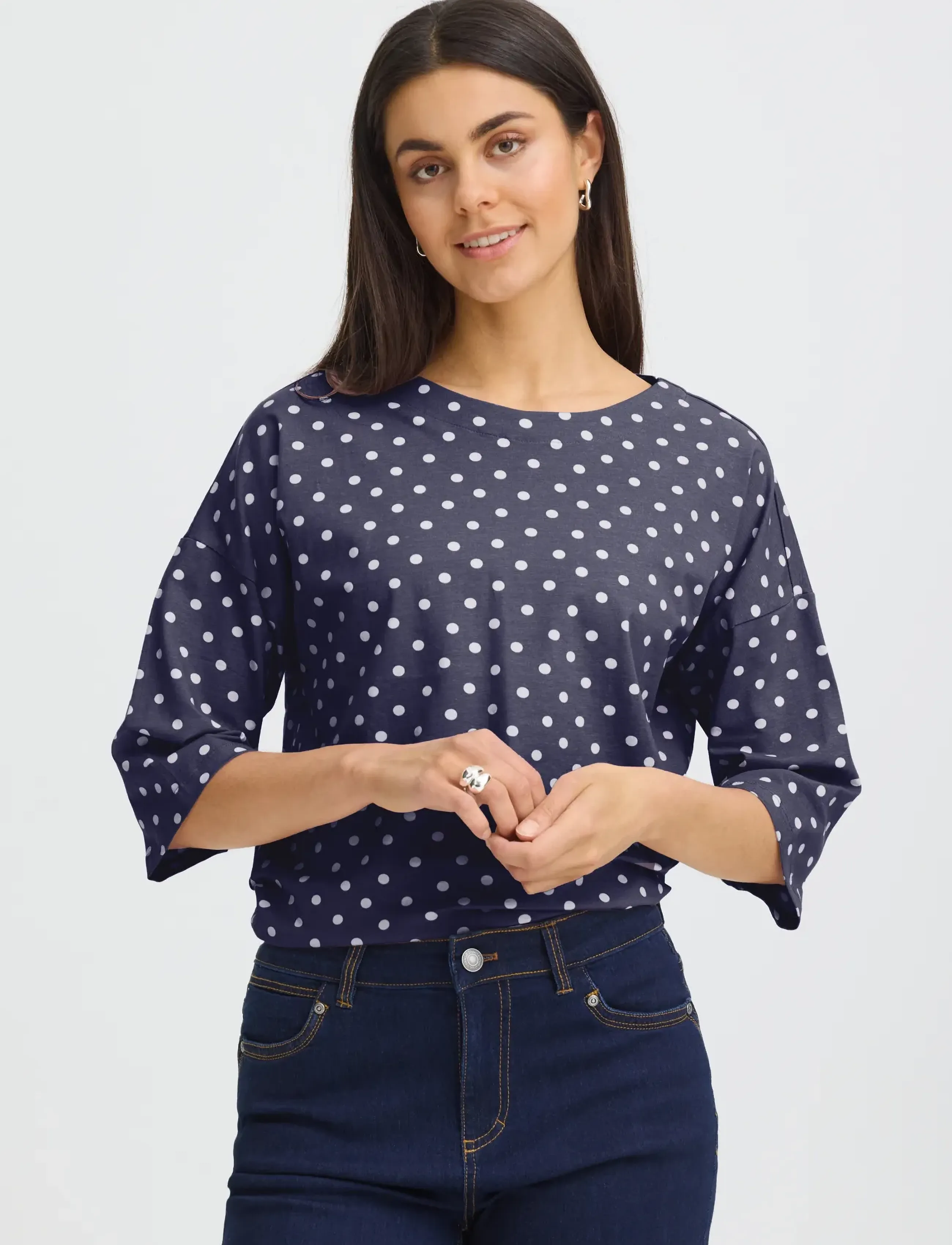 Fransa - FRSIVA TEE 3 - t-shirts - snow white mix - 3