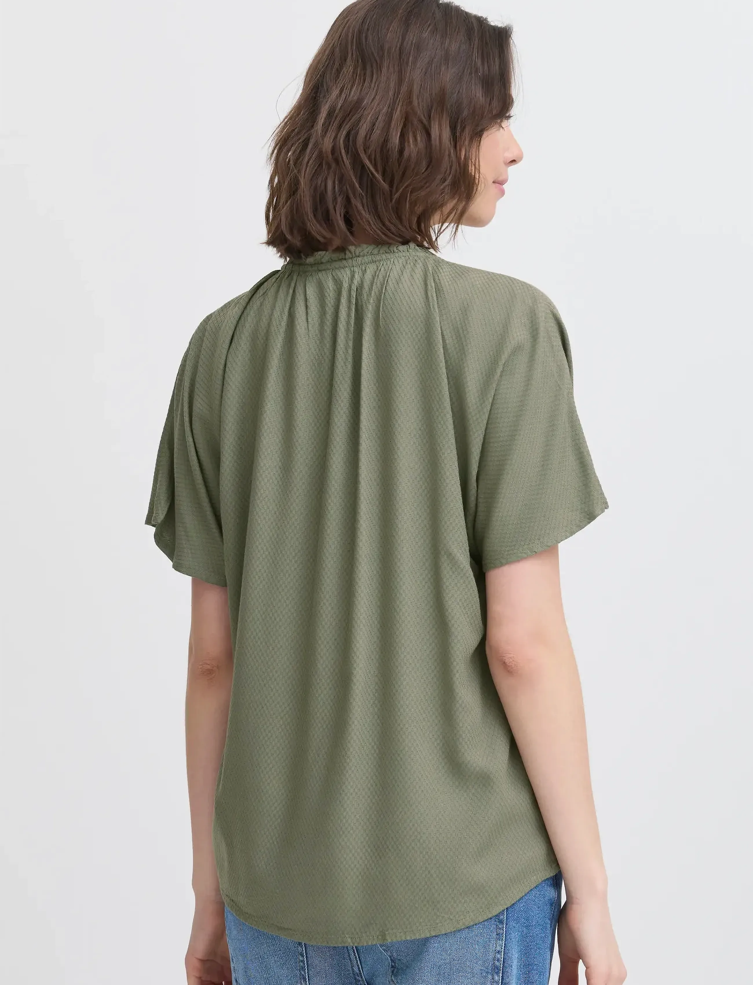 Fransa - FRKAMMA BL 1 - blouses à manches courtes - agave green - 5