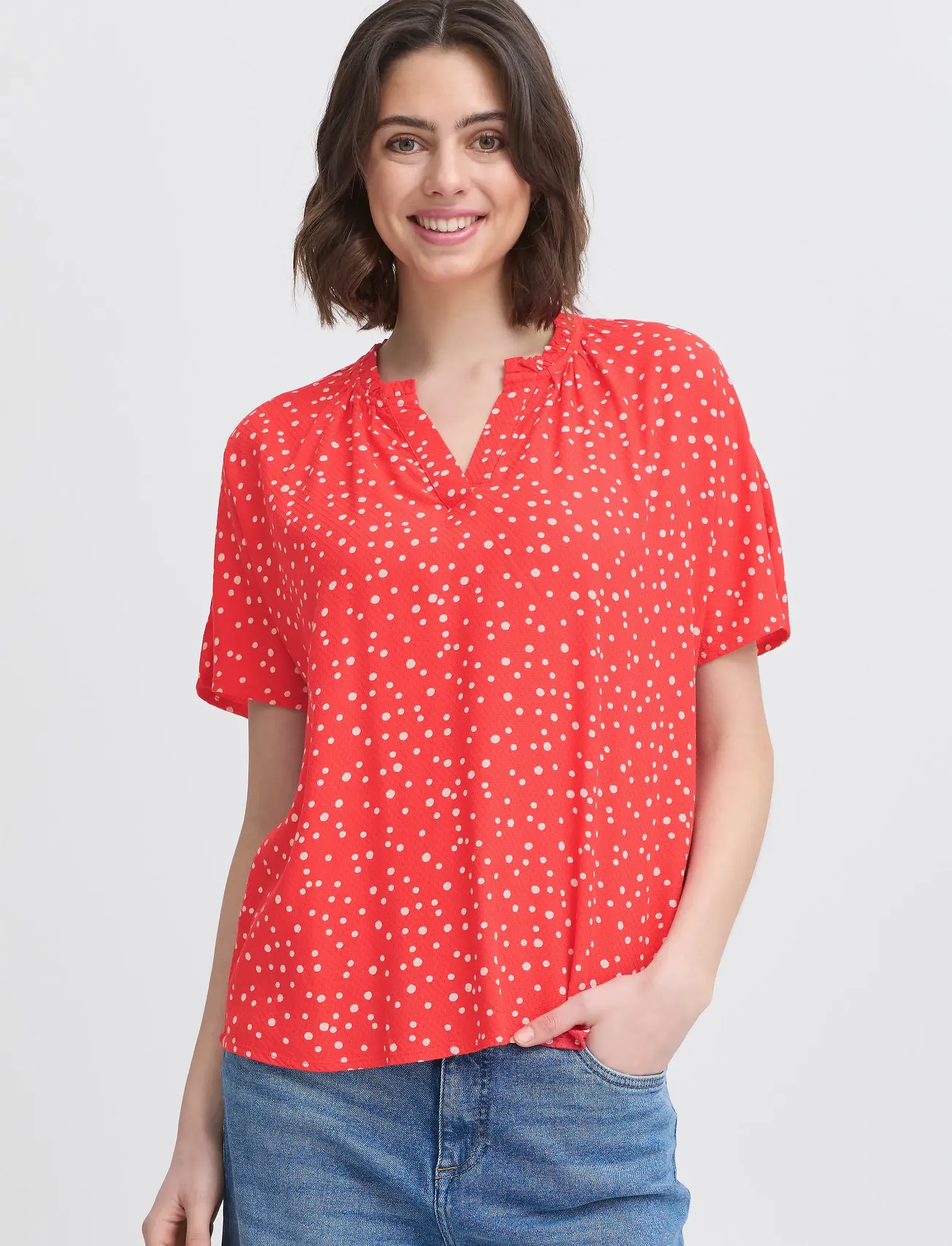 Fransa - FRKAMMA BL 1 - blouses korte mouwen - teaberry aop - 4