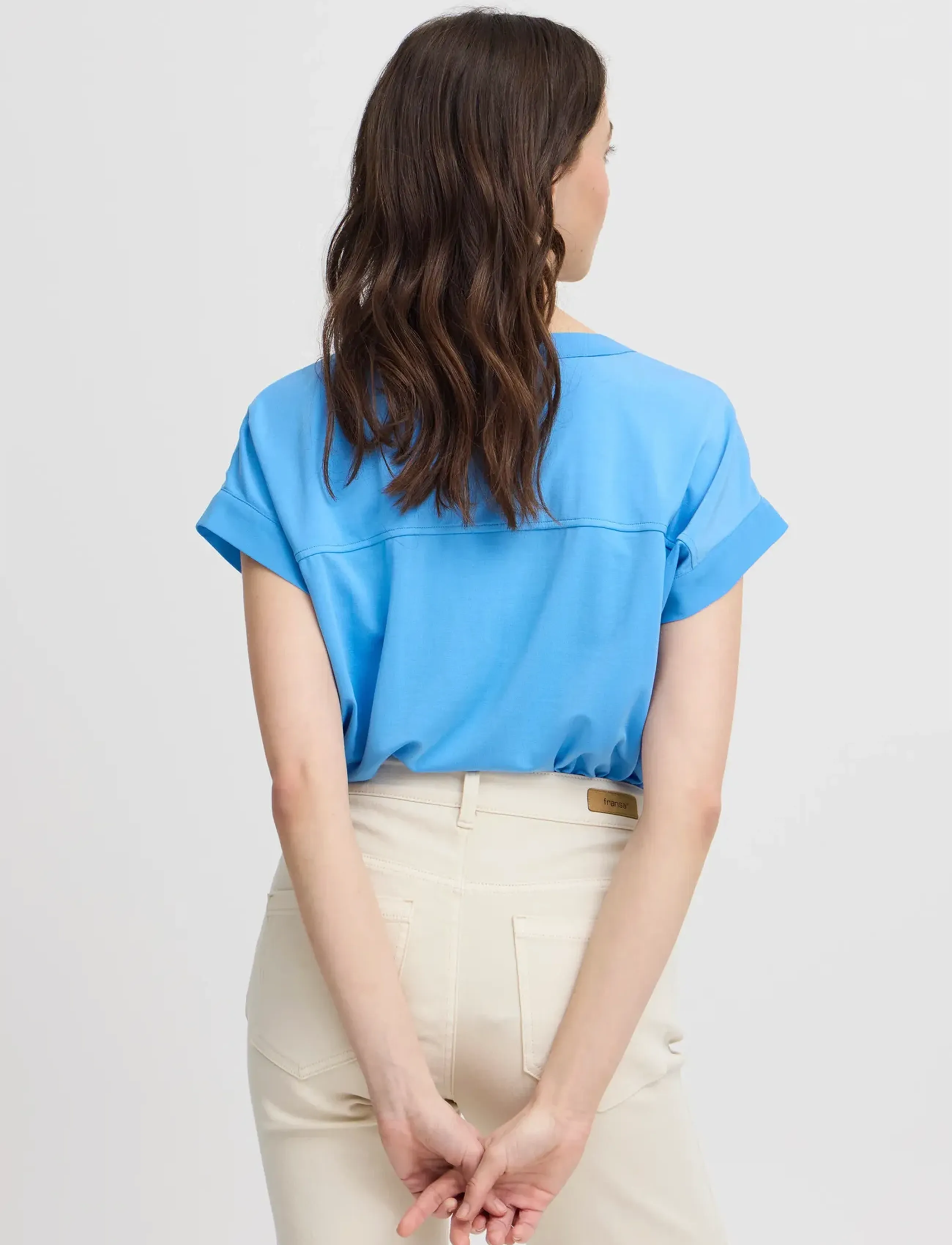 Fransa - FRLIV TEE 1 - kortærmede bluser - azure blue - 5