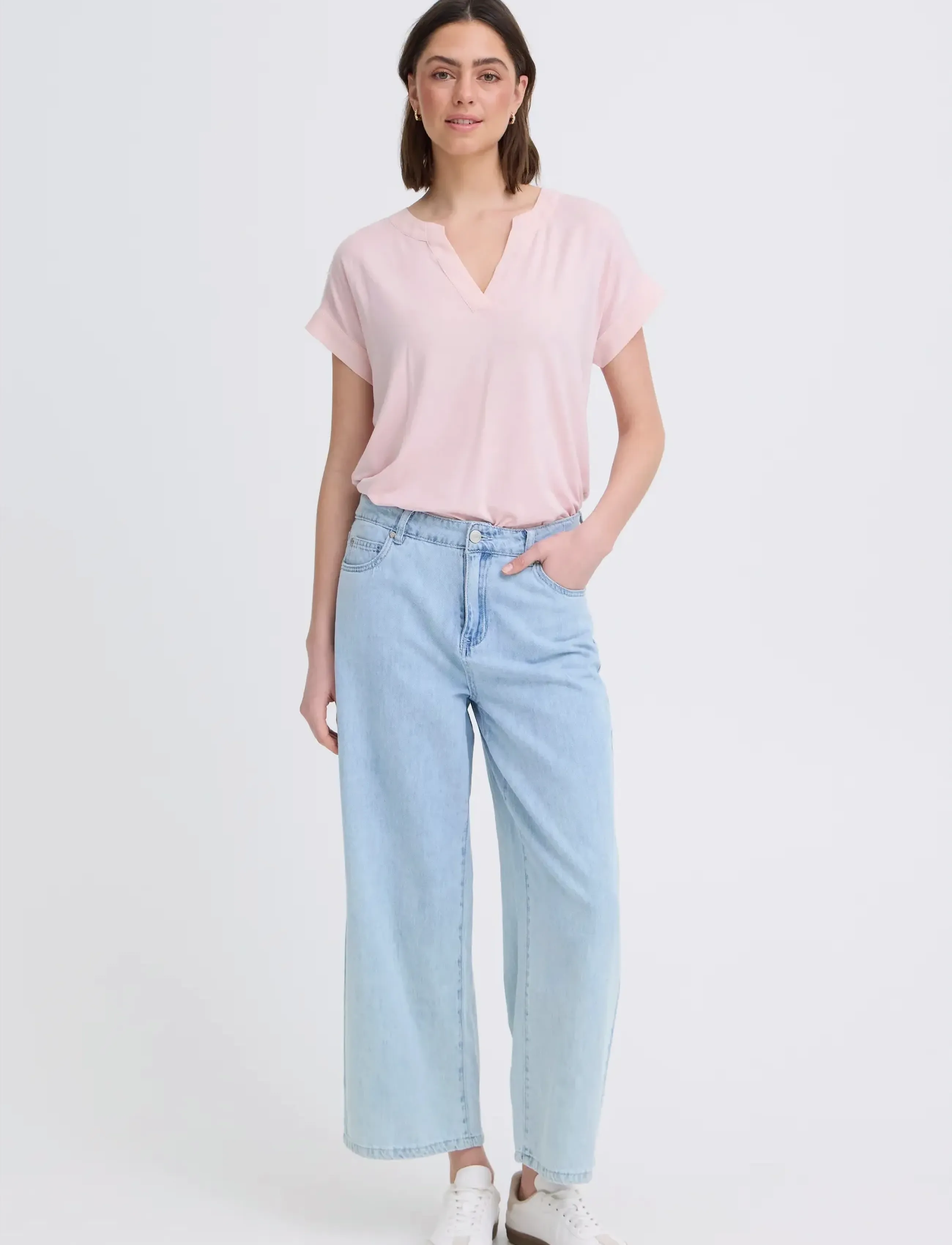 Fransa FRLIV TEE 1 - Kortärmade blusar - LOTUS / pink/rose
