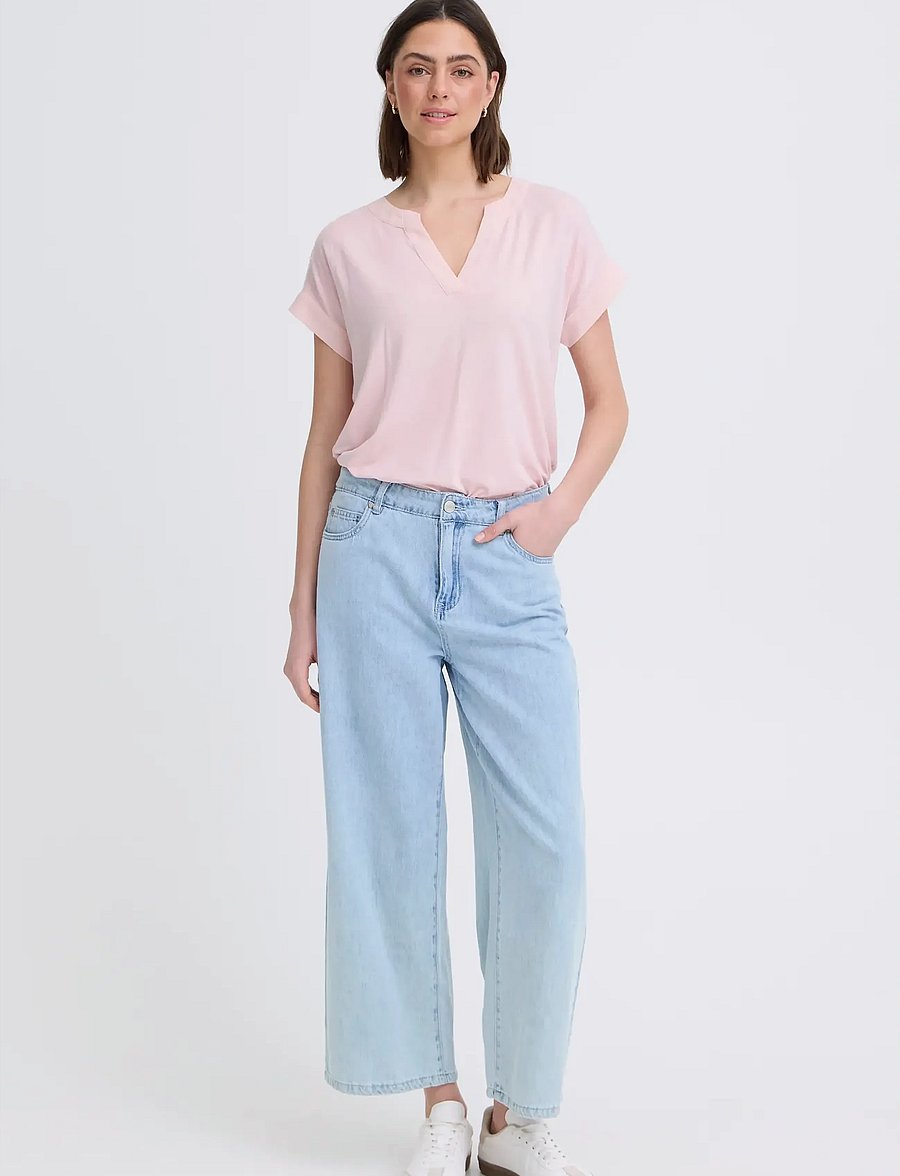 Fransa - FRLIV TEE 1 - short-sleeved blouses - lotus - 0