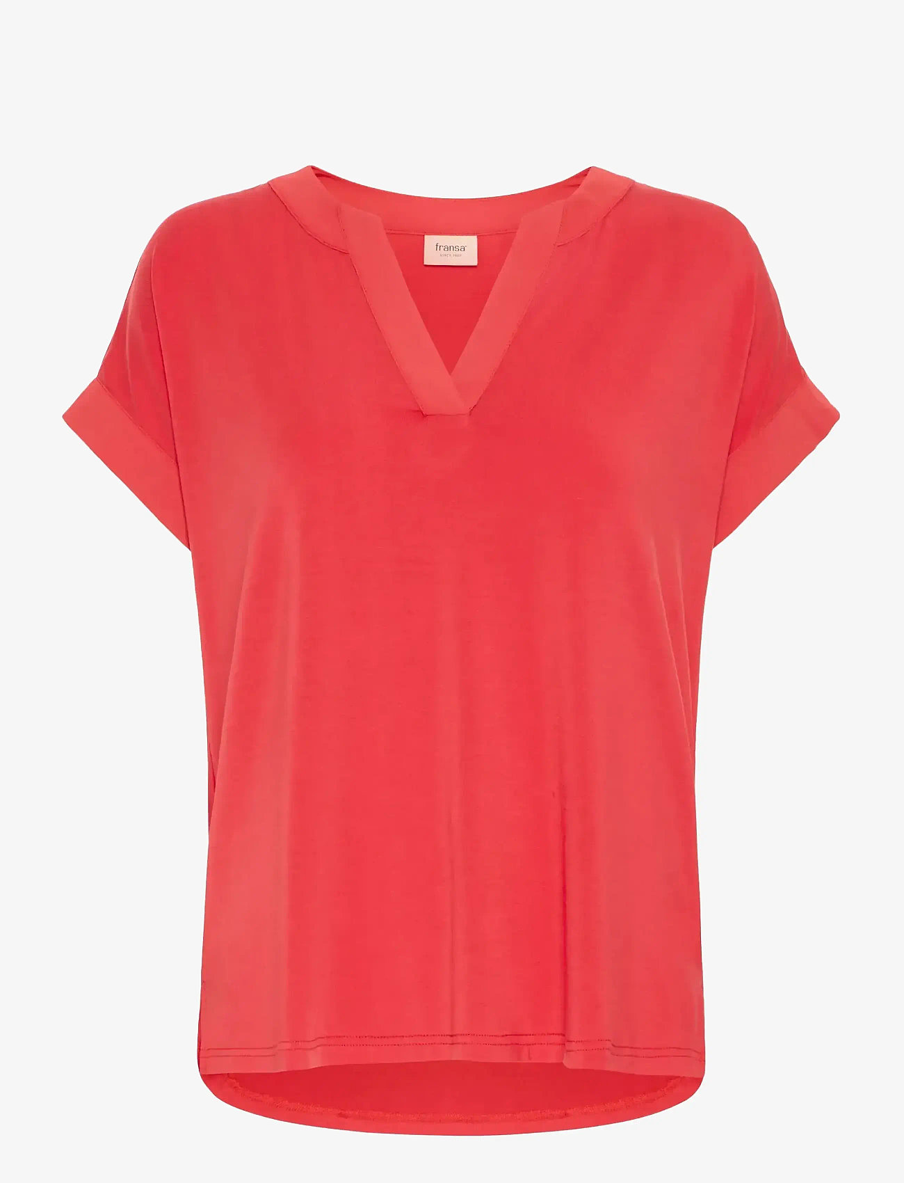 Fransa - FRLIV TEE 1 - kortærmede bluser - poinsettia - 1