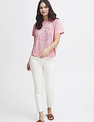 Fransa - FRELINA TEE 2 - t-shirts - pink frosting mix - 0
