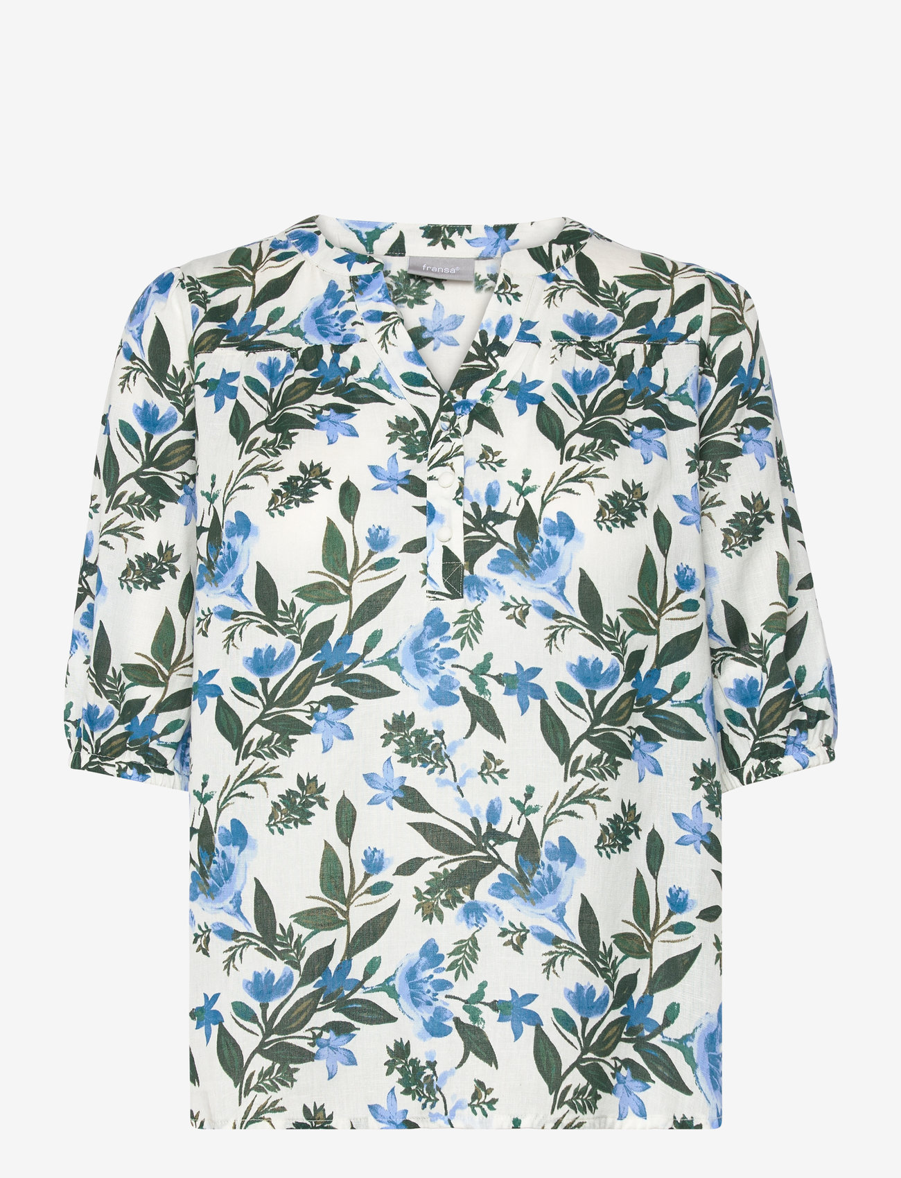 Fransa - FRMADDIE BL 2 - kortærmede bluser - fransa aop 02g hydrangea - 0
