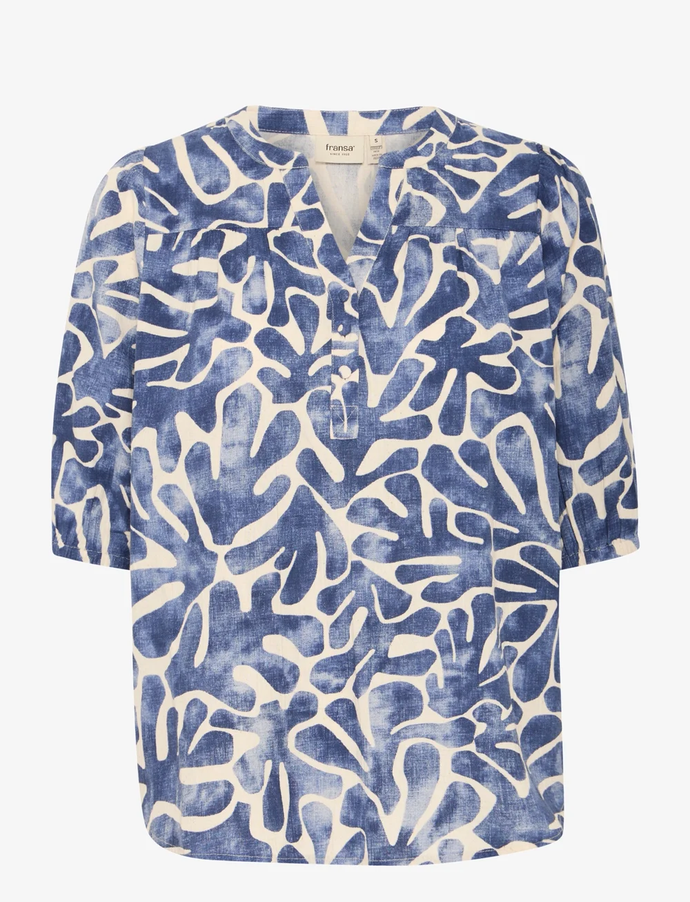 Fransa - FRMADDIE BL 2 - short-sleeved blouses - navy blazer art - 1