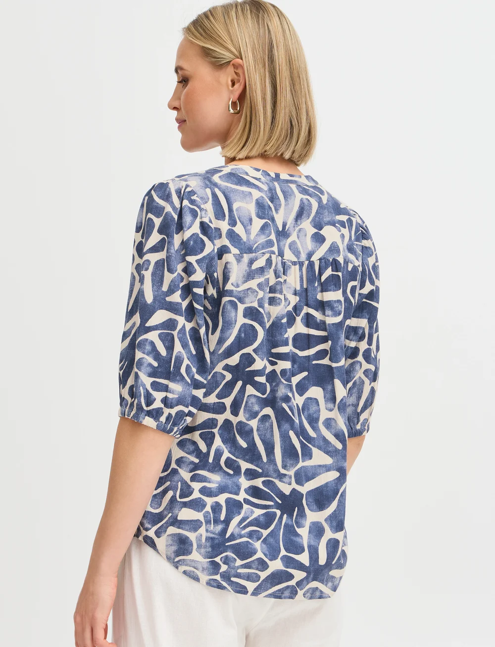 Fransa - FRMADDIE BL 2 - short-sleeved blouses - navy blazer art - 5