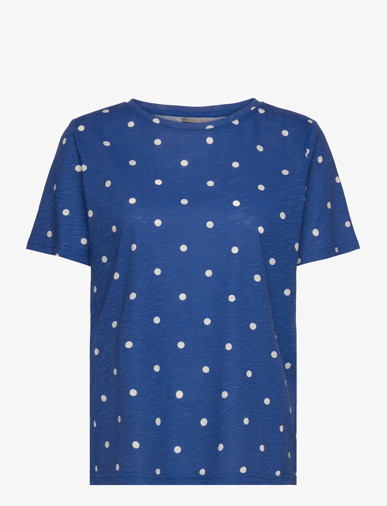 Fransa - FRHAZEL TEE 2 - t-shirts - beaucoup blue aop ms24 01e - 0