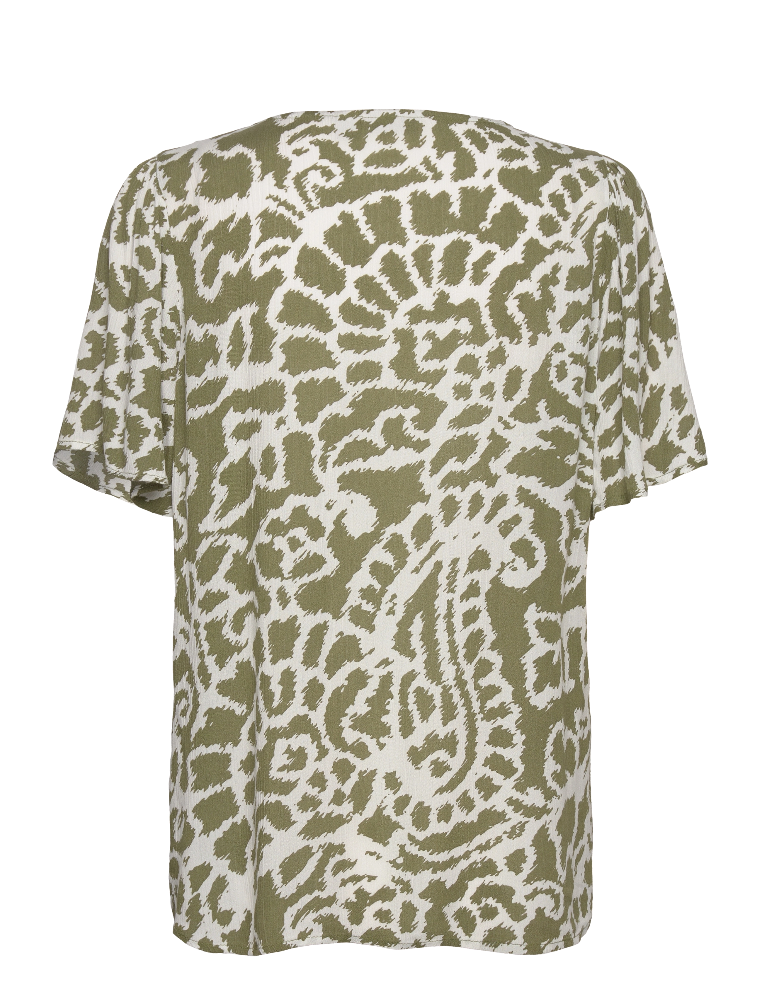 Fransa - FRMIRIA BL 1 - t-shirts - loden green aop hs24 01f - 1
