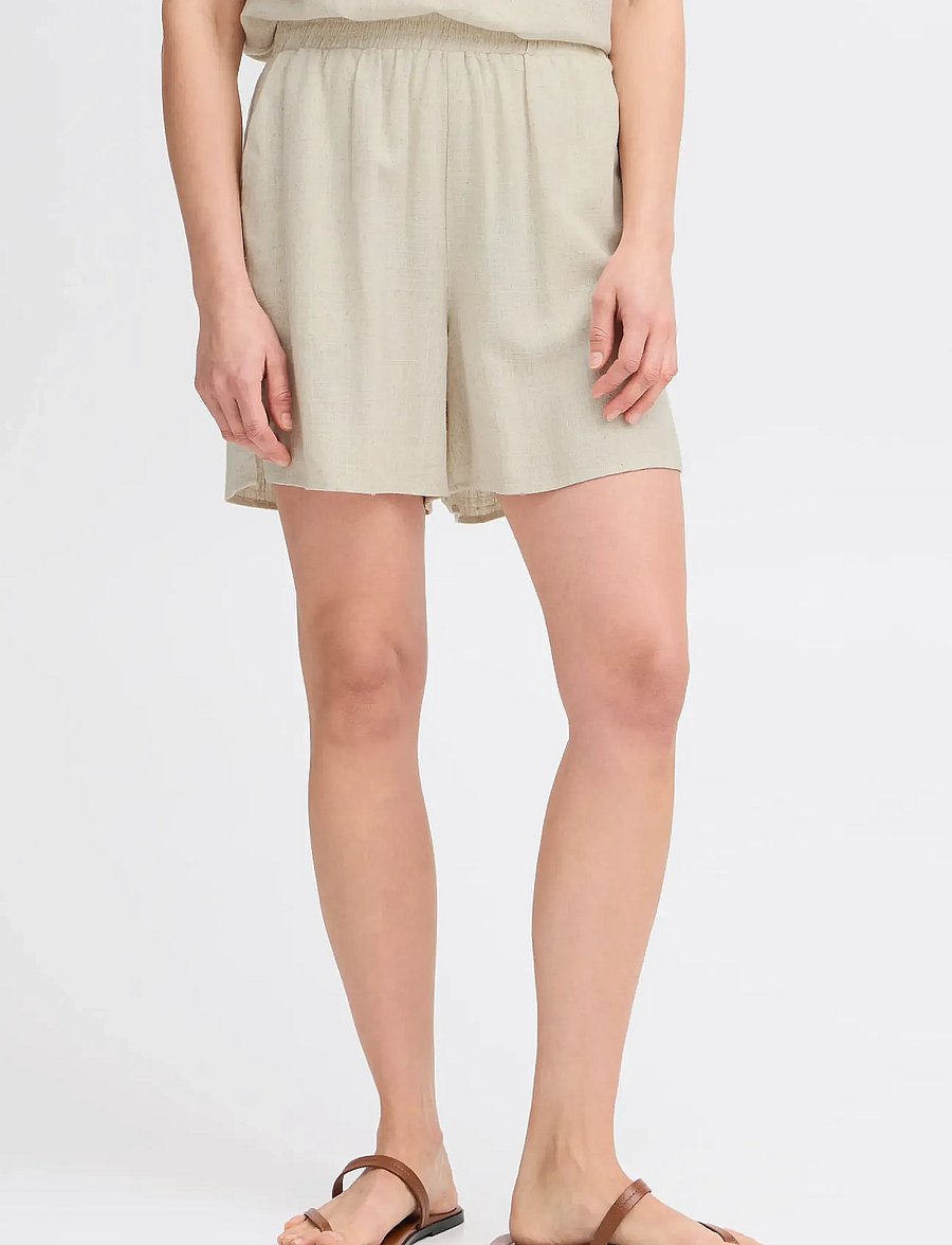 Fransa - FRJUNA SHO 1 - leinen-shorts - birch melange - 3