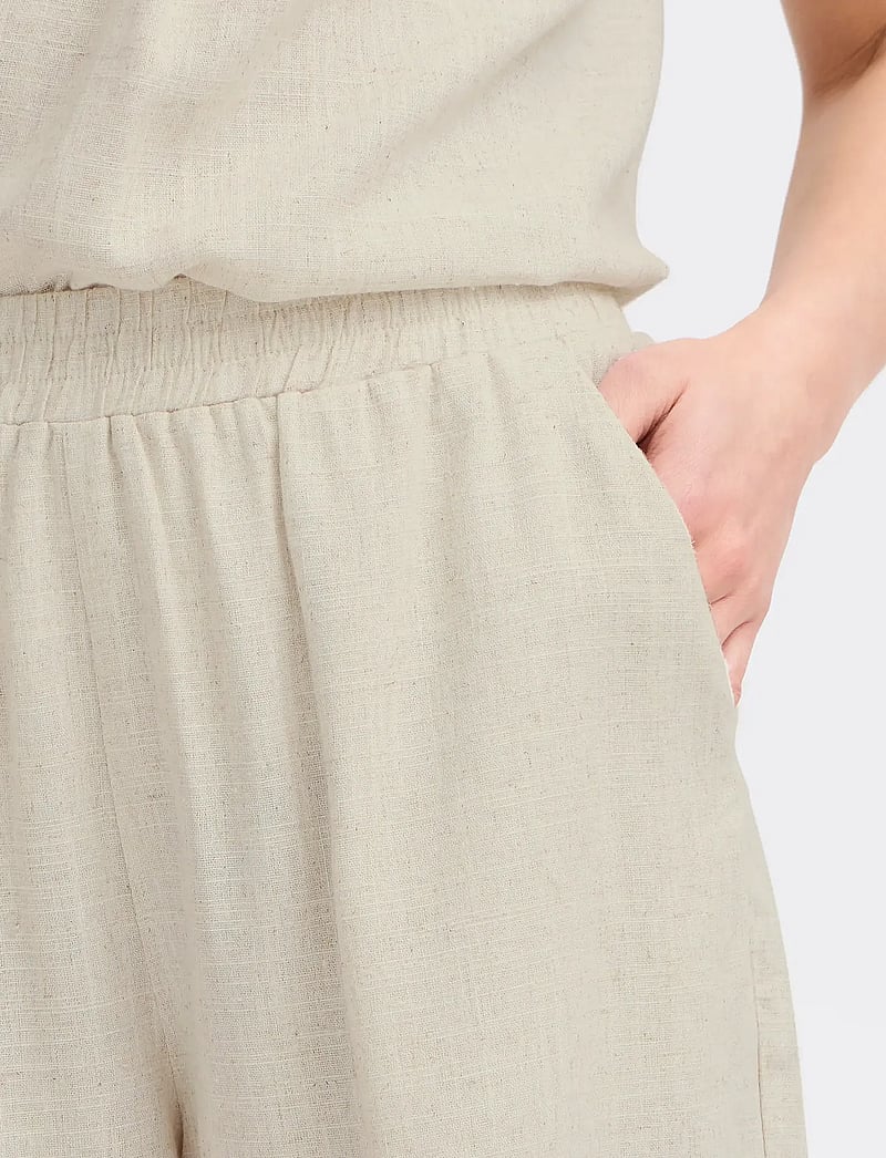 Fransa - FRJUNA SHO 1 - leinen-shorts - birch melange - 5