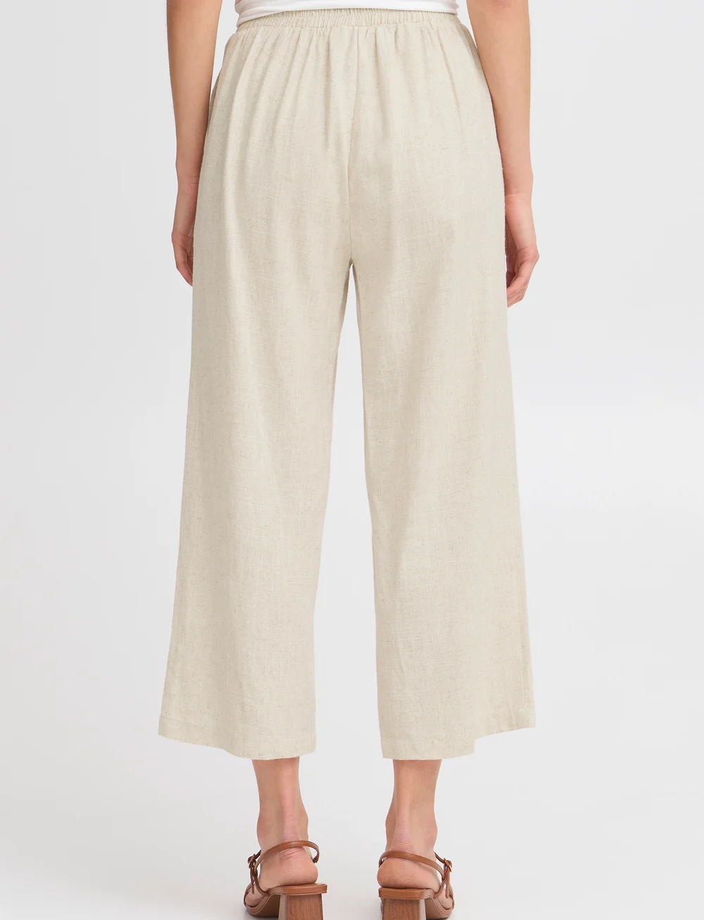 Fransa - FRJUNA CU 1 - linnebyxor - birch melange - 0