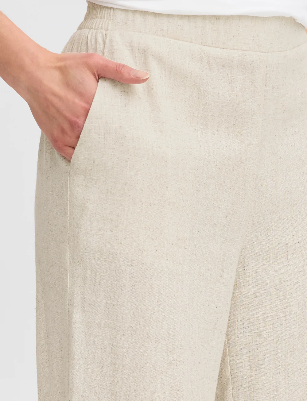 Fransa - FRJUNA CU 1 - linnebyxor - birch melange - 5