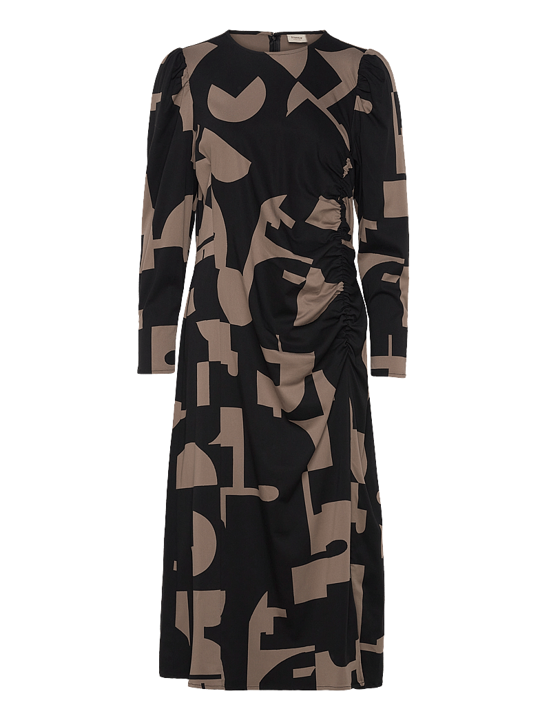 Fransa - FRNATALI DR 1 - midi kjoler - walnut aop ao24 02a - 1