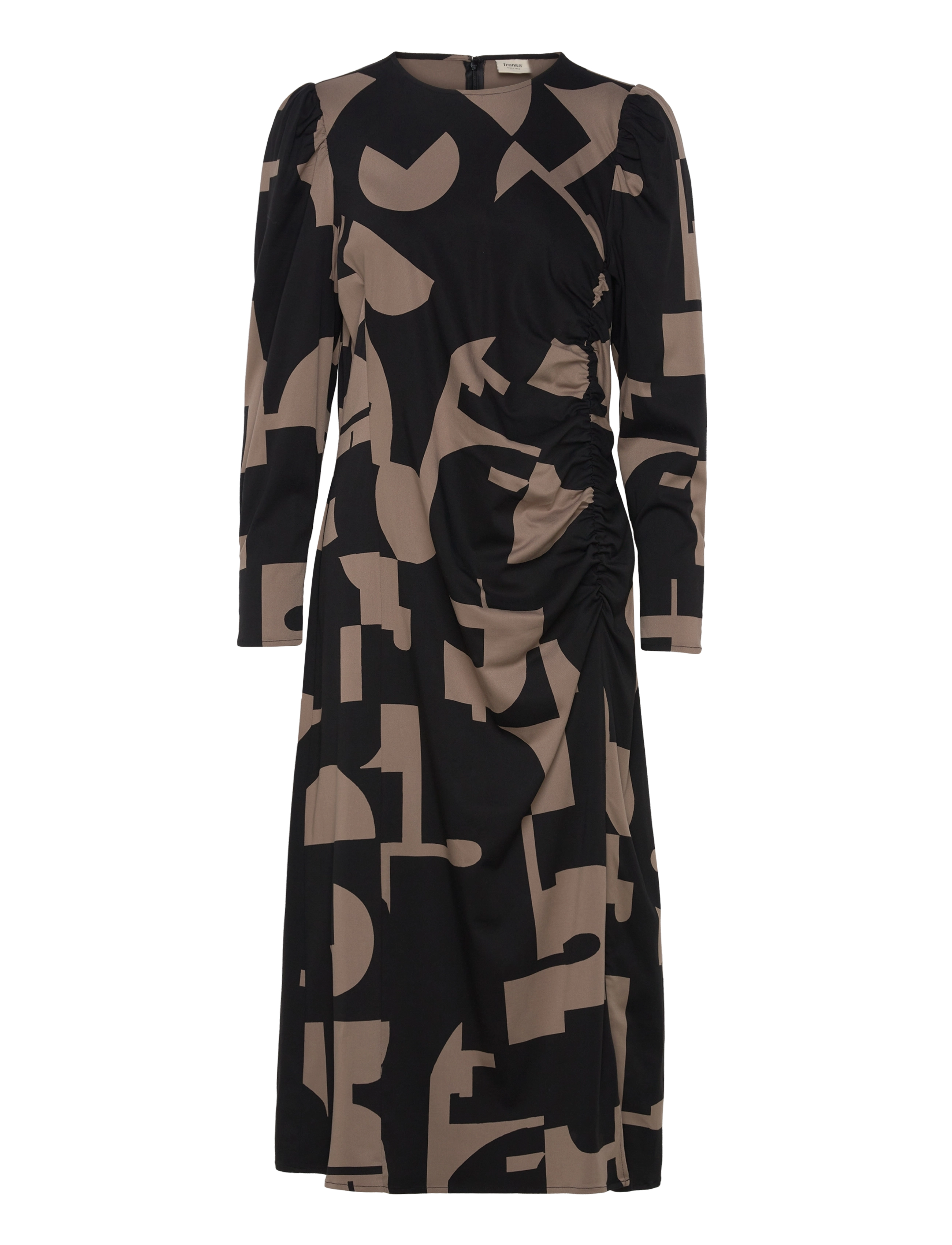 Fransa FRNATALI DR 1 - Klänningar - WALNUT AOP AO24 02A / black
