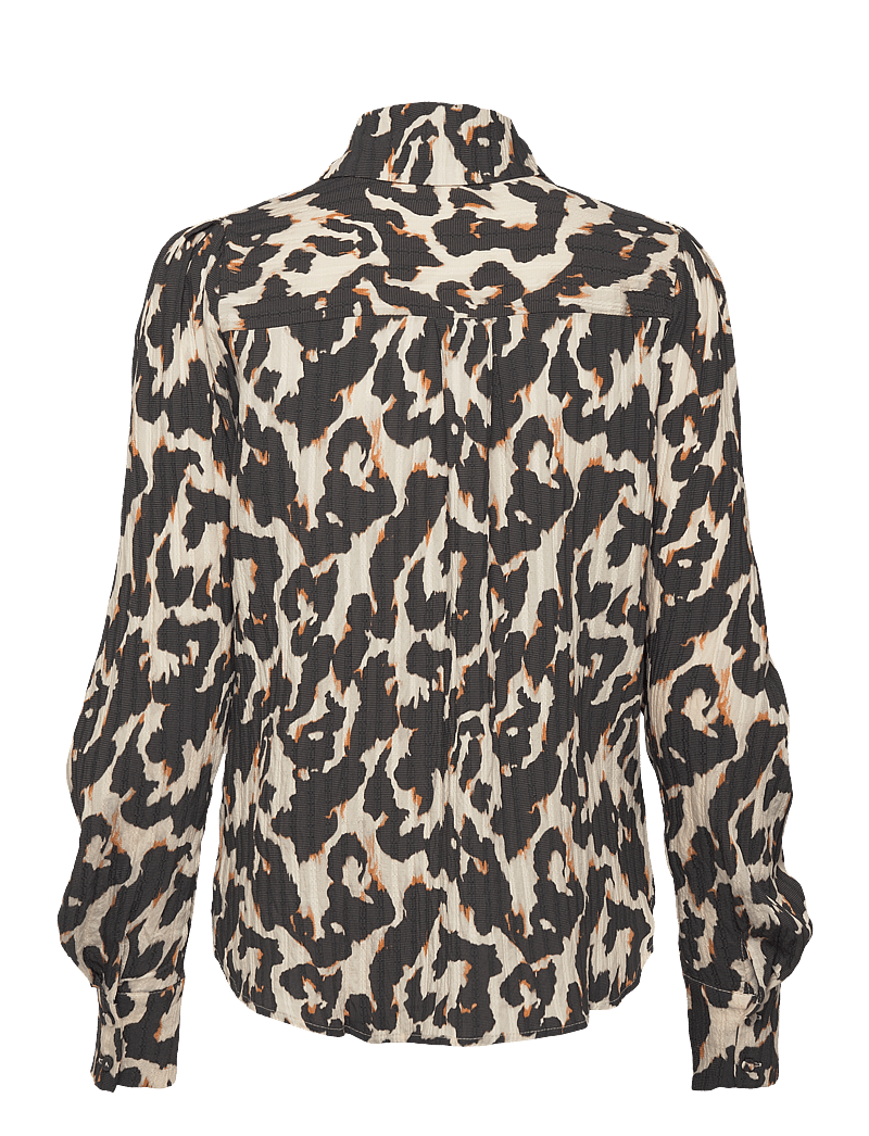 Fransa - FRLELU SH 1 - long sleeved blouses - black aop ao24 02e - 2