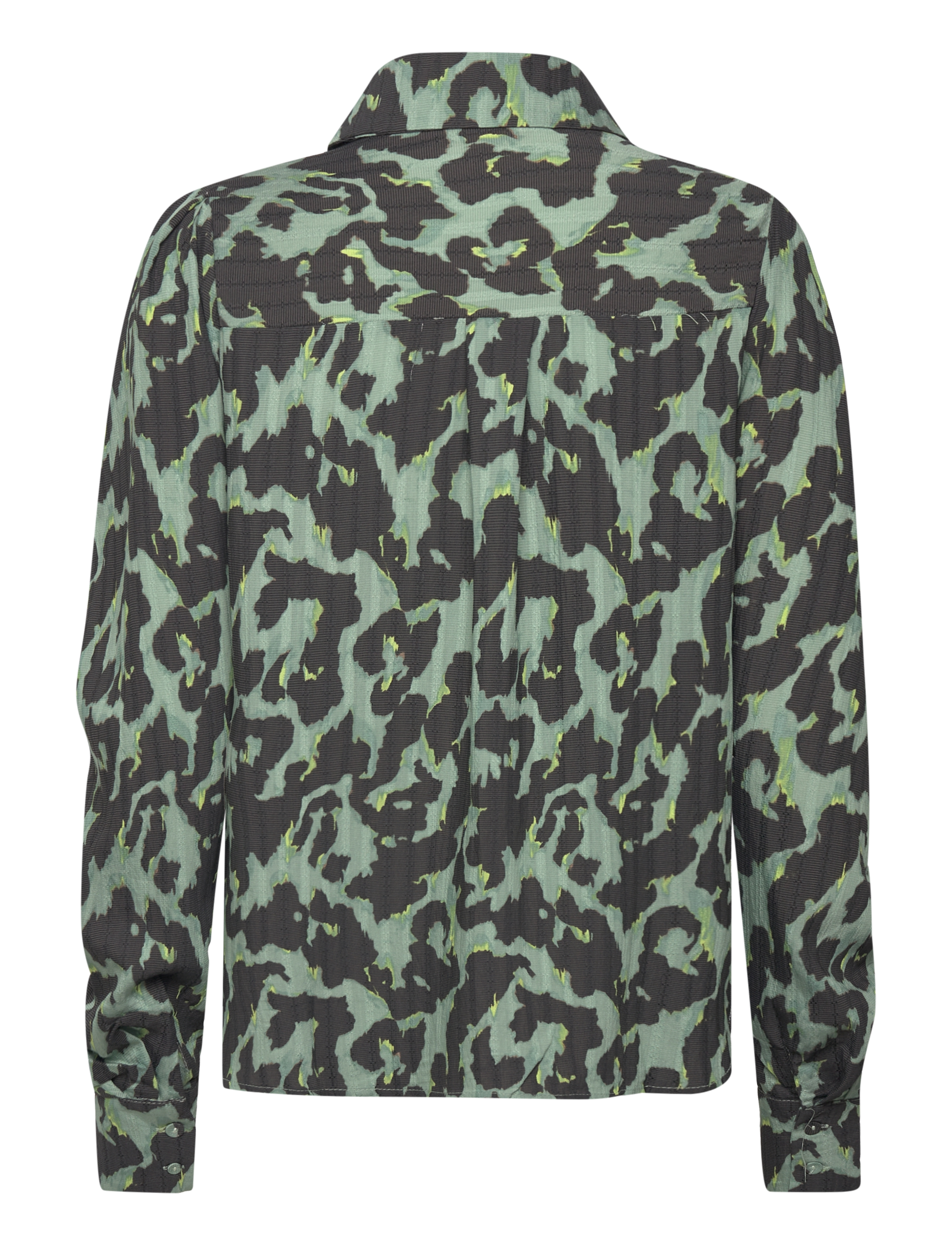 Fransa - FRLELU SH 1 - langärmlige blusen - green bay aop ao24 02e - 1
