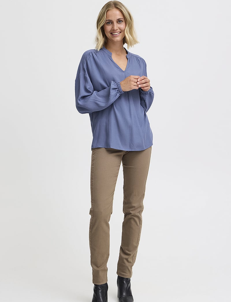 Fransa - FROLINE BL 4 - pikkade varrukatega pluusid - vintage indigo - 0