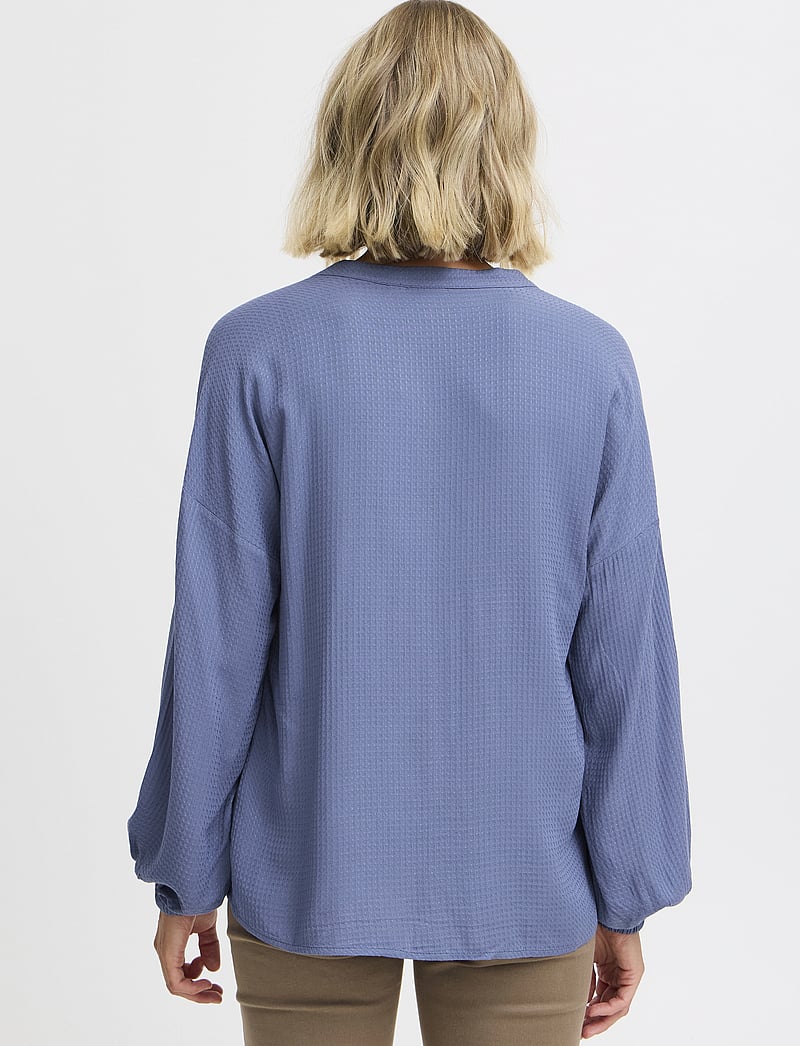 Fransa - FROLINE BL 4 - pikkade varrukatega pluusid - vintage indigo - 4