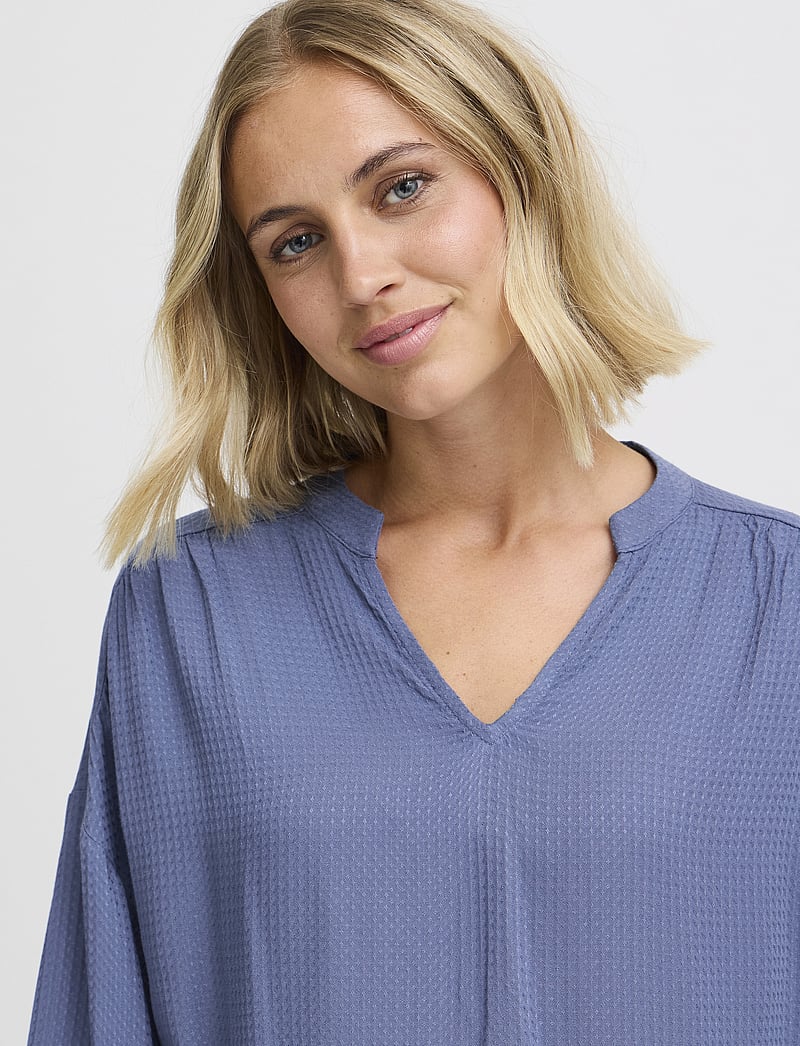 Fransa - FROLINE BL 4 - pikkade varrukatega pluusid - vintage indigo - 5