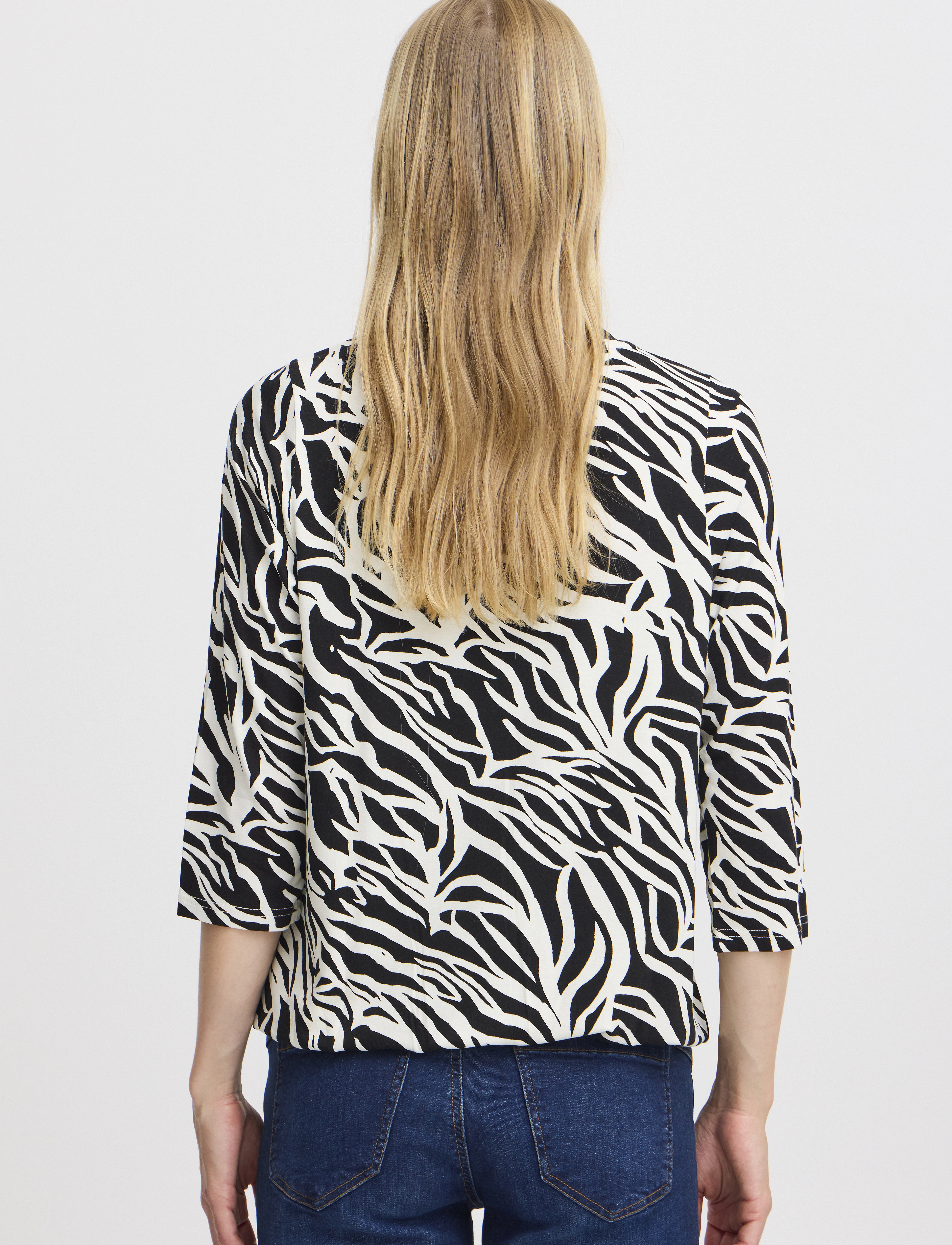 Fransa - FRFLORA TEE 3 - laveste priser - black birch aop ao24 02c - 4