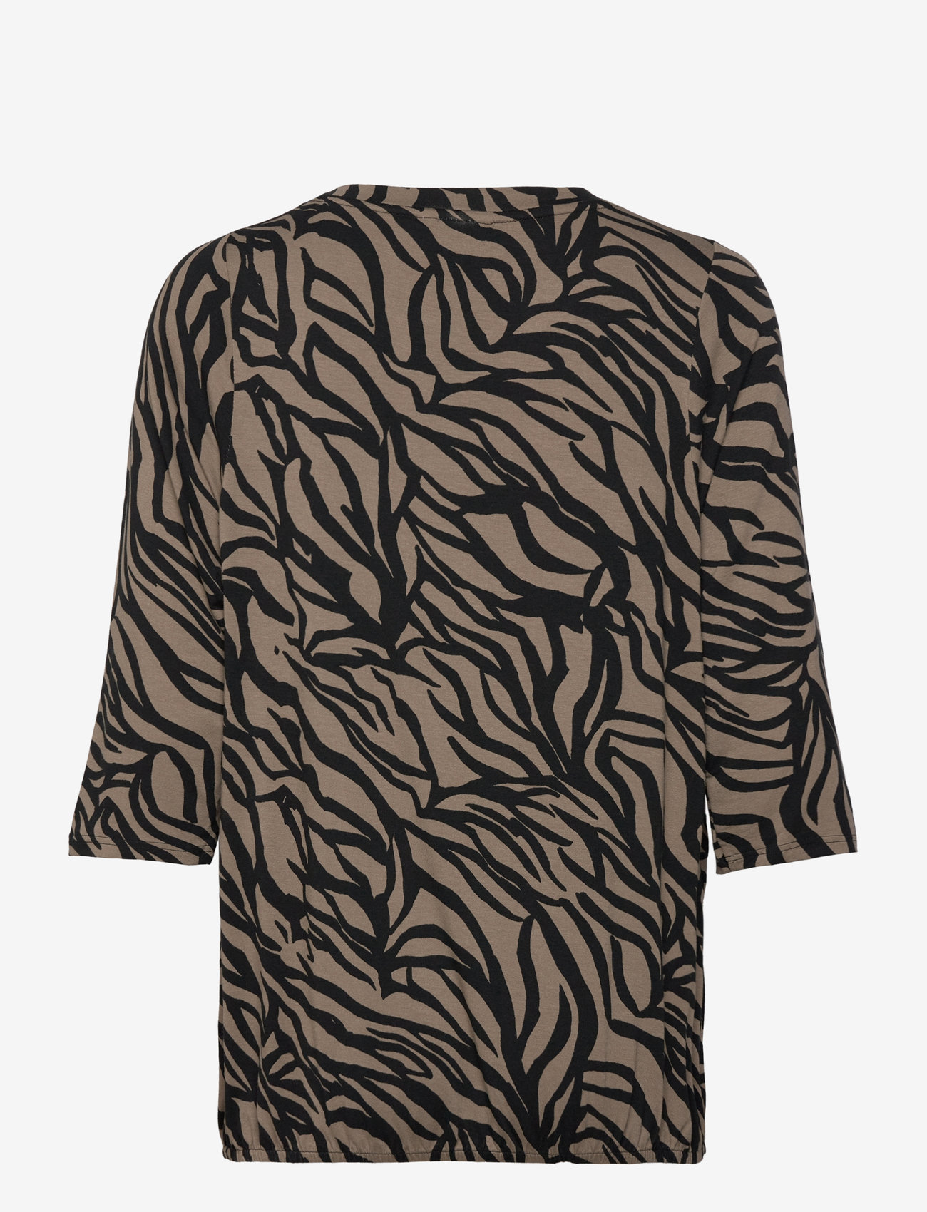 Fransa - FRFLORA TEE 3 - herbstliche kleidung - walnut w. black aop ao24 - 1