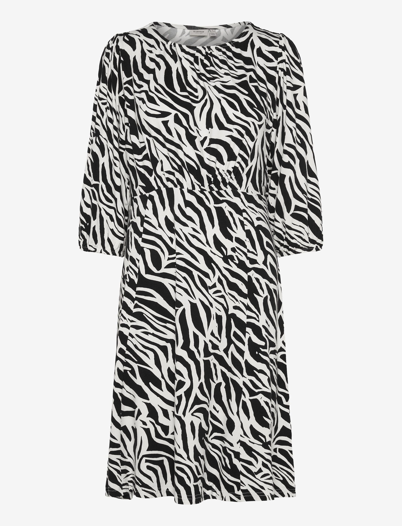 Fransa - FRFLORA DR 2 - midikleider - black birch aop ao24 02c - 0