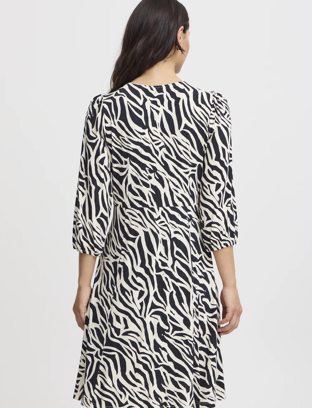 Fransa - FRFLORA DR 2 - midiklänningar - black birch aop ao24 02c - 4