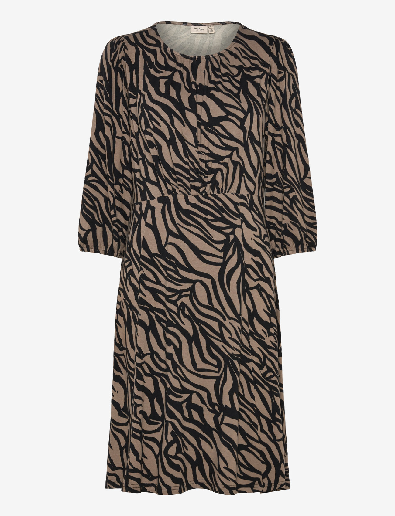 Fransa - FRFLORA DR 2 - midiklänningar - walnut w. black aop ao24 - 0