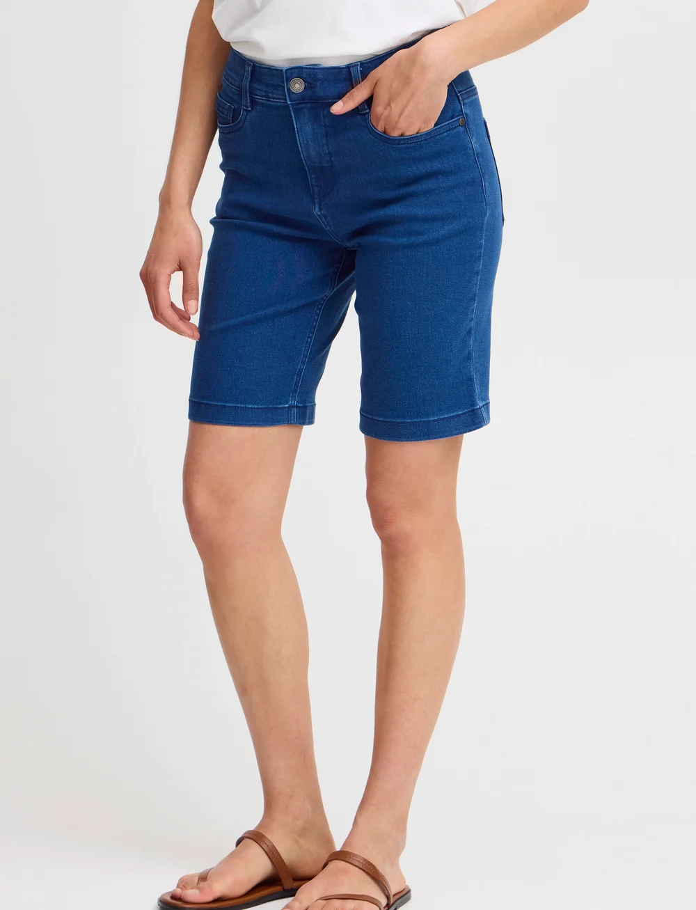 Fransa - FRLUXE ELLI SHO 1 - jorts - mid blue denim - 4