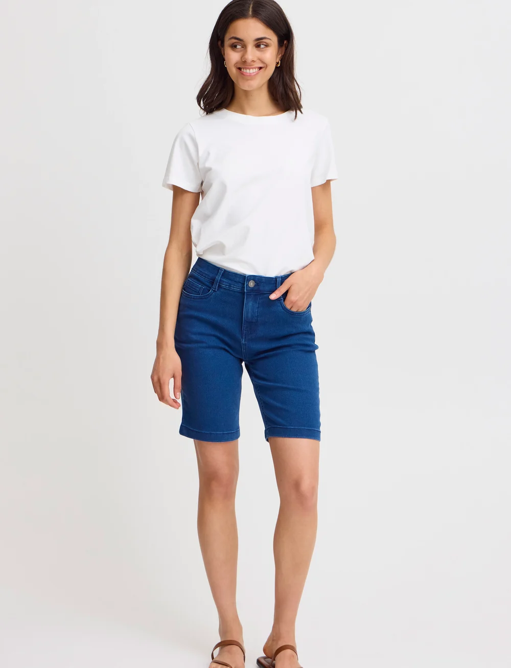 Fransa - FRLUXE ELLI SHO 1 - jorts - mid blue denim - 5