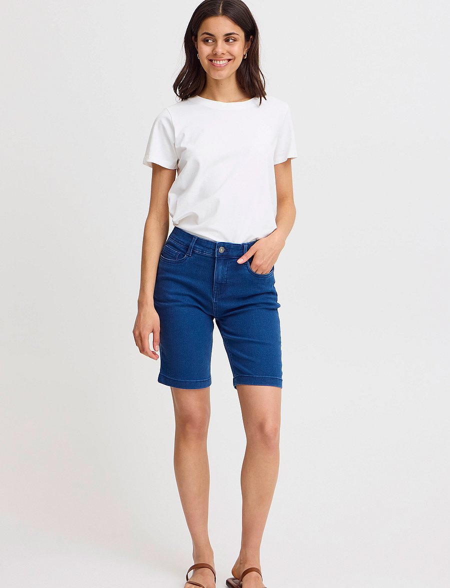 Fransa - FRLUXE ELLI SHO 1 - jorty - mid blue denim - 5
