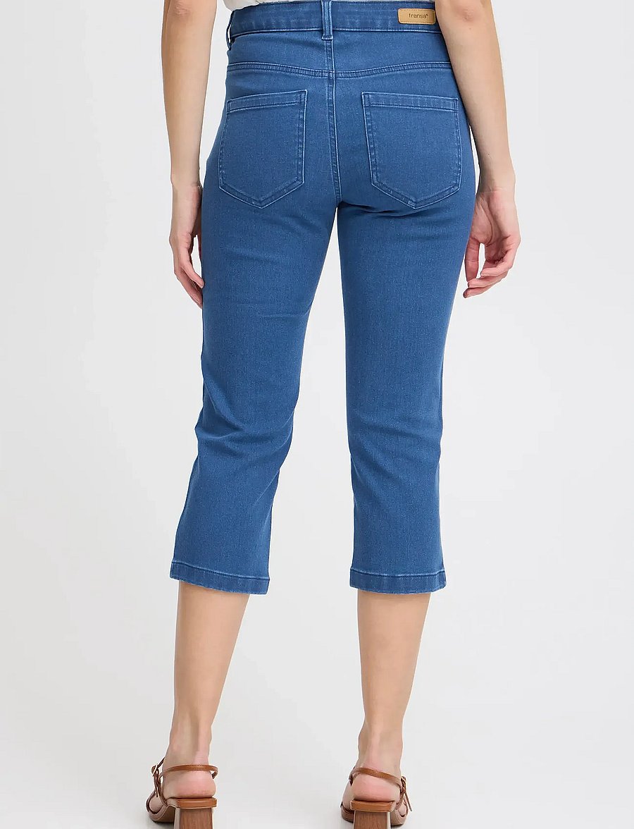 Fransa - FRLUXE ELLI CA 1 - capri byxor - mid blue denim - 4