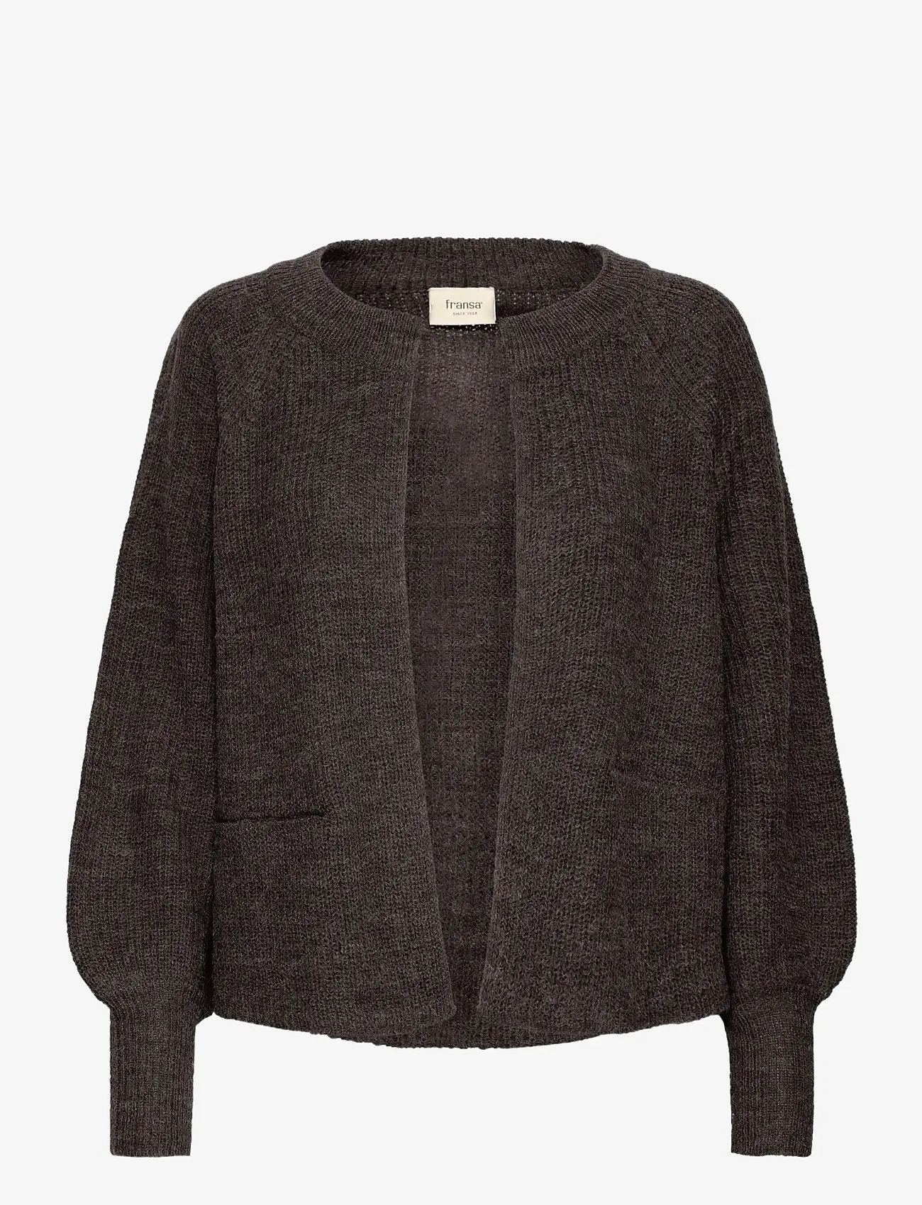 Fransa - FRERETTA CAR 4 - cardigans - charcoal melange - 1