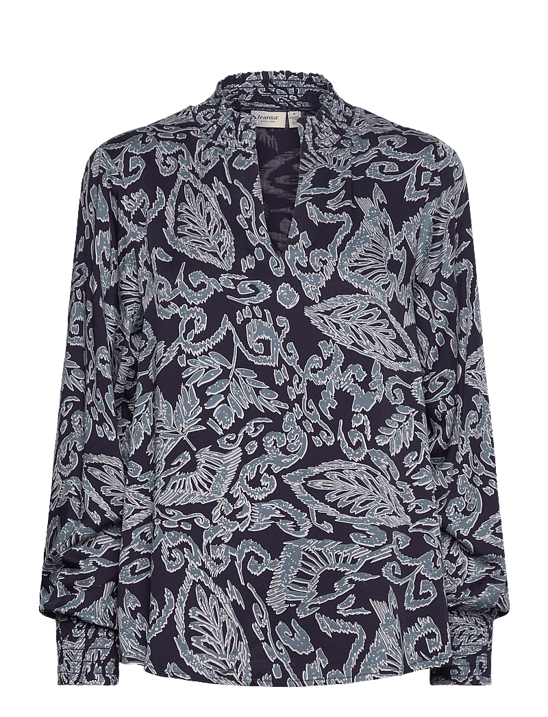 Fransa - FRGLADIS BL 1 - långärmade blusar - navy blazer aop ma24 - 0