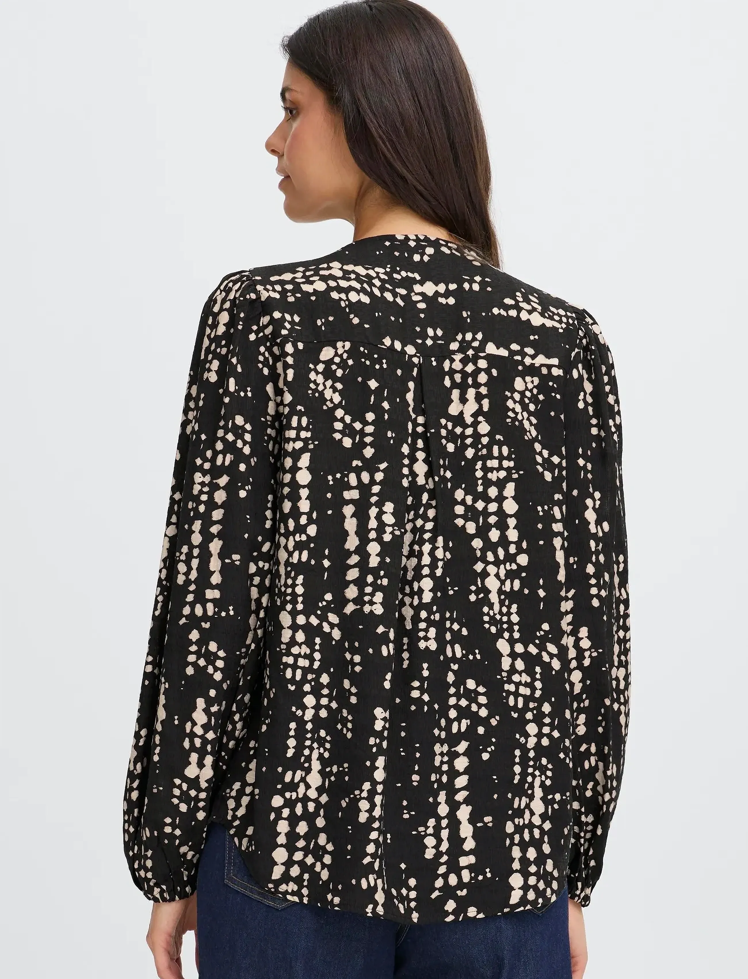 Fransa - FRARIANA BL 4 - long-sleeved blouses - black driz drop - 5