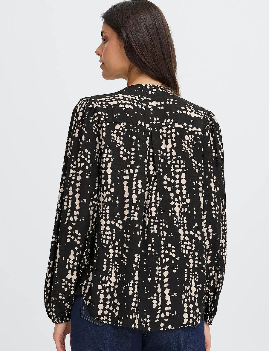 Fransa - FRARIANA BL 4 - langærmede bluser - black driz drop - 5