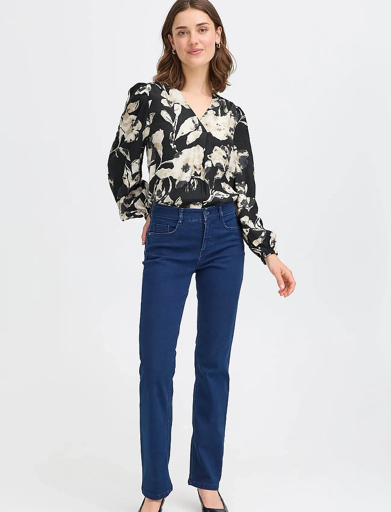 Fransa - FRARIANA BL 4 - långärmade blusar - dis floral black - 0