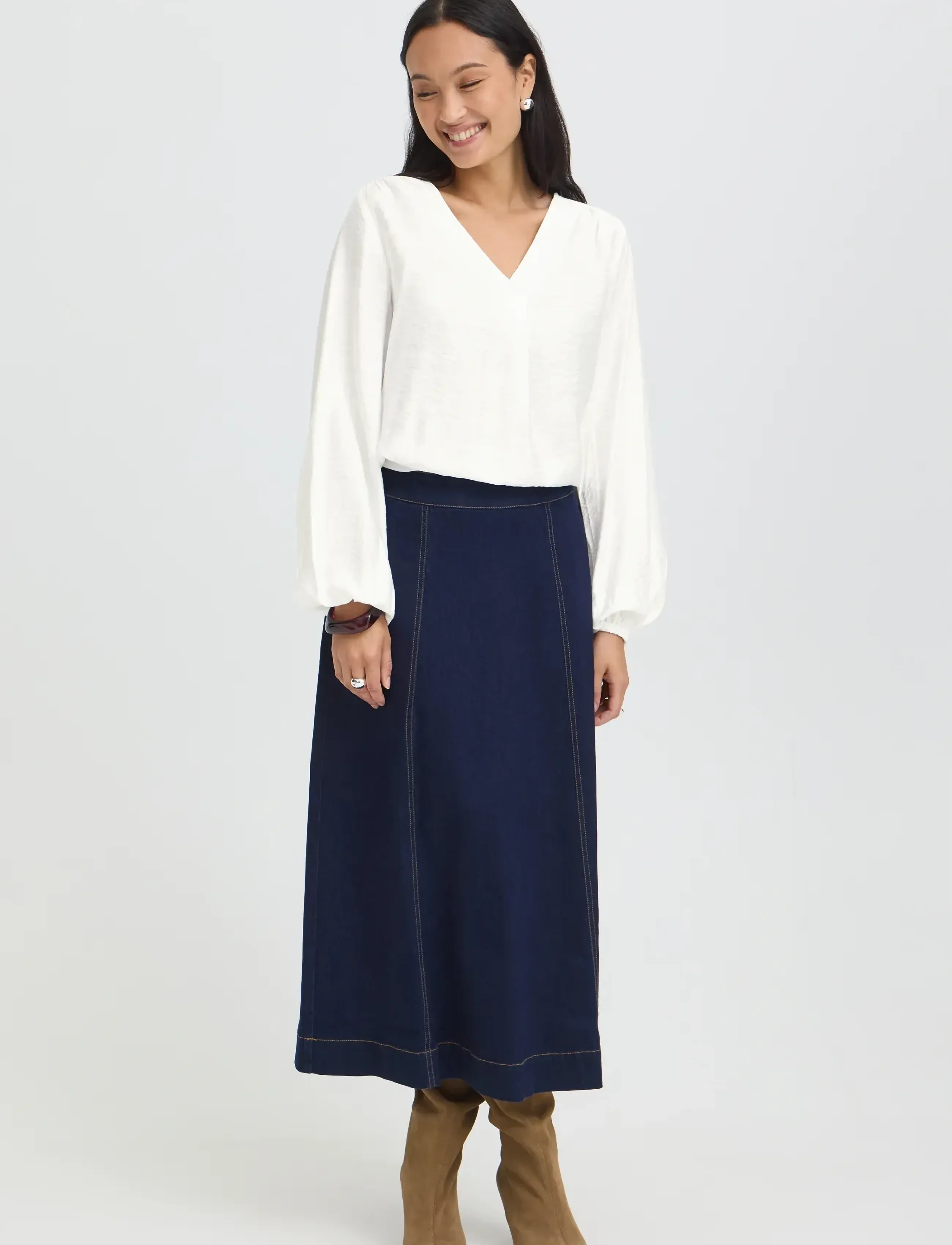 Fransa Frariana Bl 4, S, Cream, Bluser > Langærmede, Dame
