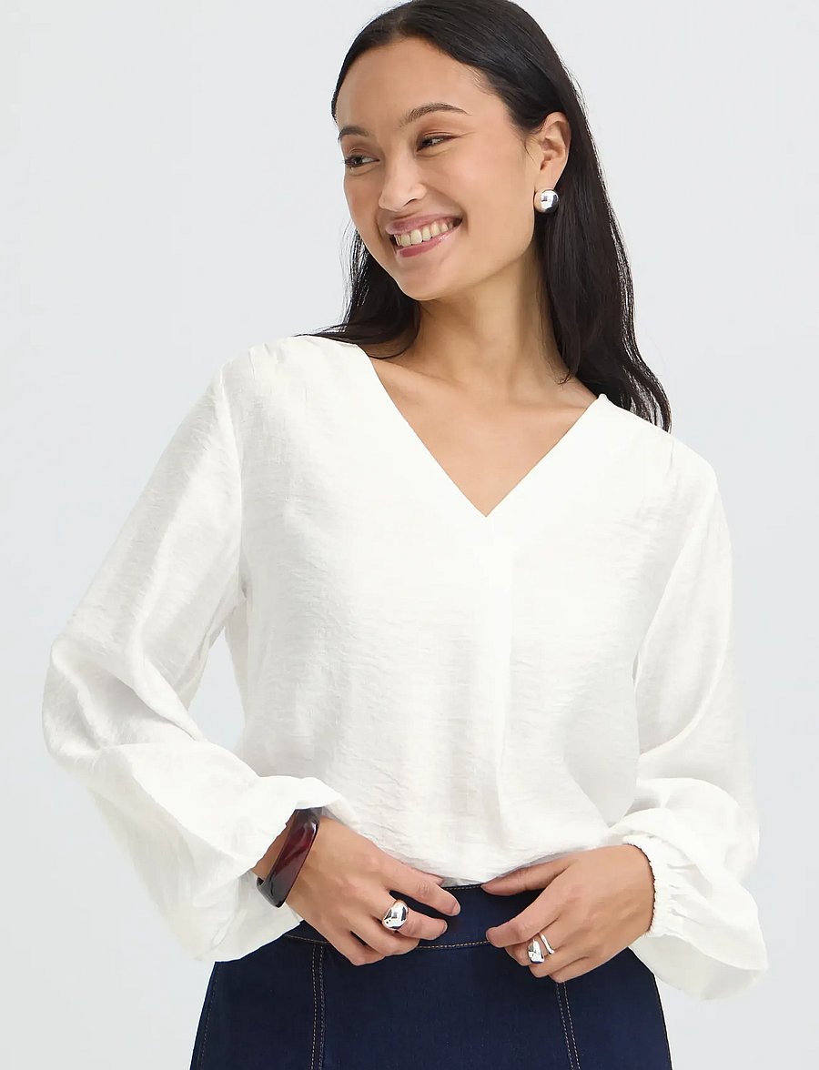 Fransa - FRARIANA BL 4 - langærmede bluser - whisper white - 3