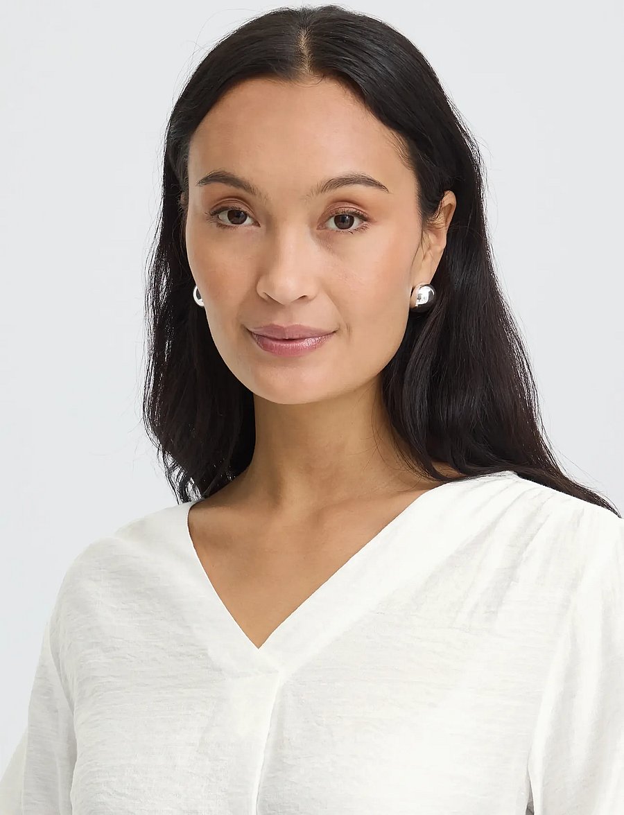 Fransa - FRARIANA BL 4 - langærmede bluser - whisper white - 5
