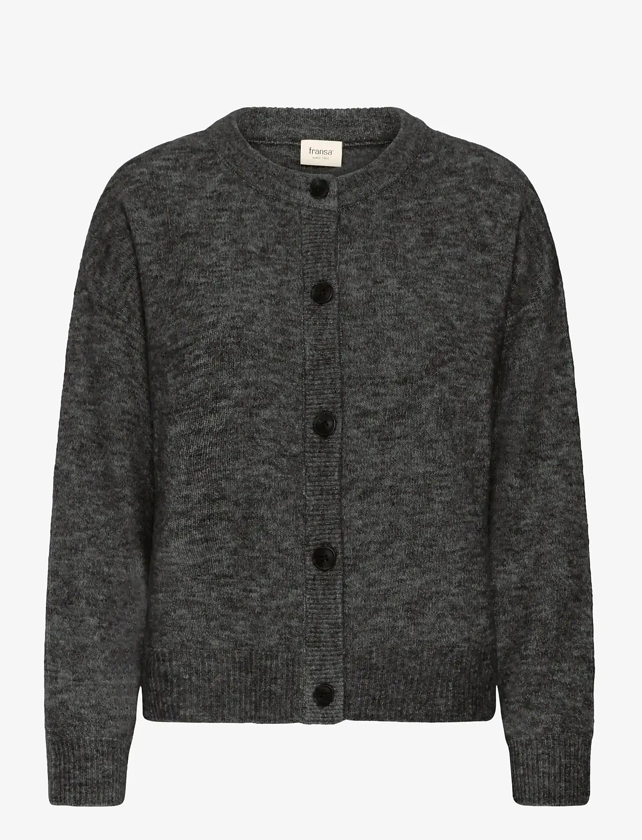 Fransa - FRSANNY CAR 3 - cardigans - charcoal melange - 1