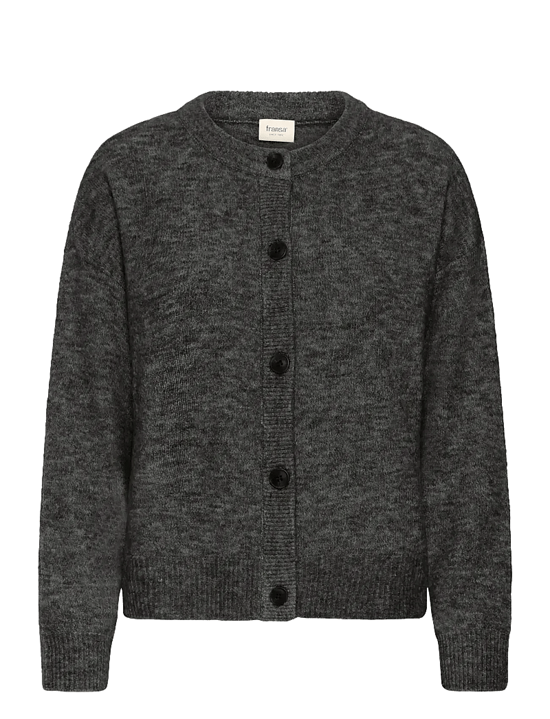 Fransa - FRSANNY CAR 3 - cardigans - charcoal melange - 1