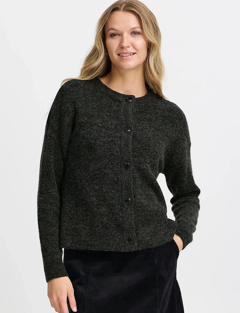 Fransa - FRSANNY CAR 3 - cardigans - charcoal melange - 3